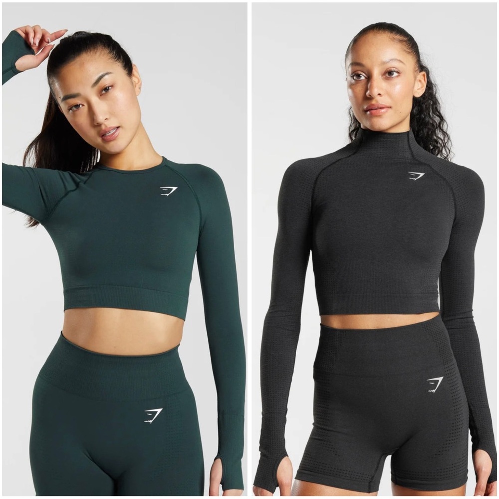 BUNDLE Gymshark Vital Seamless Long Sleeve Crop Top